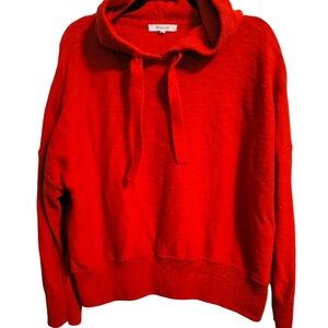 Madewell Orange Knit Hoodie
